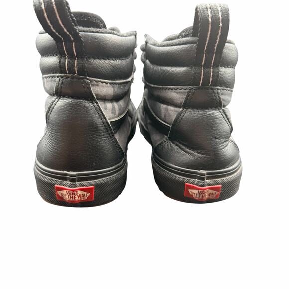 Vans Sk8-Hi MTE Black Camo Leather Water-Repellent Boots Men’s 10 - Picture 3 of 14